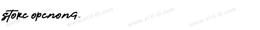 store openong字体转换